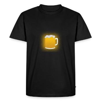Chope de bière - T-shirt Premium bio Homme - noir - Devant - Nico (187cm)