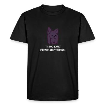 Bat - bat T-shirt - morning muffle - Men's Premium Organic T-Shirt - black - Front - Nico (187cm)