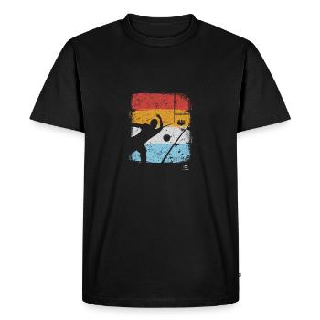 Bowling and Cones Vintage Retro Gift - Men's Premium Organic T-Shirt - black - Front - Nico (187cm)