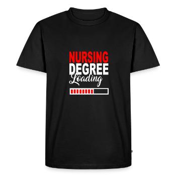 Nursing Degree Loading Gift T-Shirt Training - Men's Premium Organic T-Shirt - black - Front - Nico (187cm)