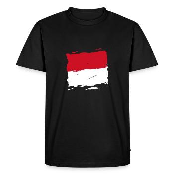 Drapeau Monaco - drapeau de Monaco - drapeau - T-shirt Premium bio Homme - noir - Devant - Nico (187cm)