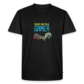 Trust Me I'm A Gamer - Men's Premium Organic T-Shirt - black - Front - Nico (187cm)