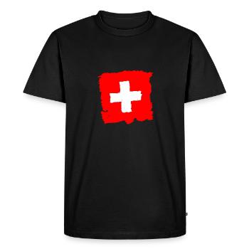 Drapeau de la Suisse - drapeau suisse - drapeau suisse - T-shirt Premium bio Homme - noir - Devant - Nico (187cm)