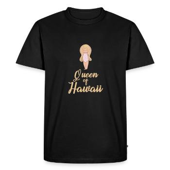Hawaii Queen - Men's Premium Organic T-Shirt - black - Front - Nico (187cm)