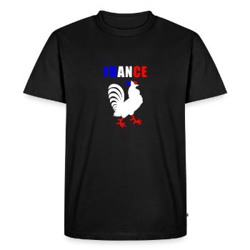 France Soccer Maillot Français Rooster - T-shirt Premium bio Homme - noir - Devant - Nico (187cm)
