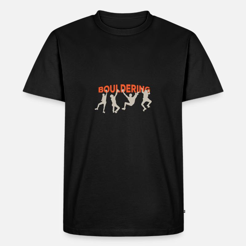 Bouldering - Männer Premium Bio T-Shirt - Schwarz