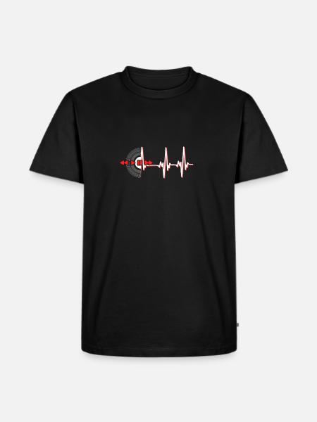 Rythme cardiaque - T-shirt Premium bio Homme - noir