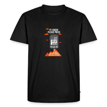 Wahoo Bike Saddle KOM Strava Segment Gift Idea - Men's Premium Organic T-Shirt - black - Front - Nico (187cm)