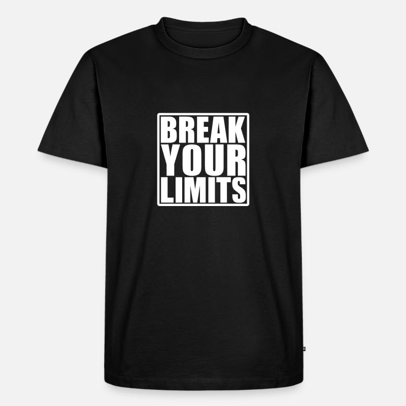 Break your Limits - Männer Premium Bio T-Shirt - Schwarz