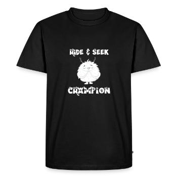 Big Foot Hide and Seek - Men's Premium Organic T-Shirt - black - Front - Nico (187cm)