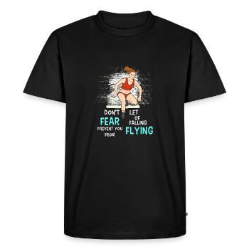 Athlétisme sport saut en hauteur haies fitness - T-shirt Premium bio Homme - noir - Devant - Nico (187cm)