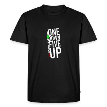 One down five up - 1N23456 - T-shirt Premium bio Homme - noir - Devant - Nico (187cm)