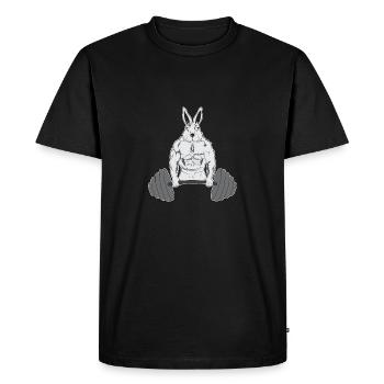 Hare sports - Men's Premium Organic T-Shirt - black - Front - Nico (187cm)