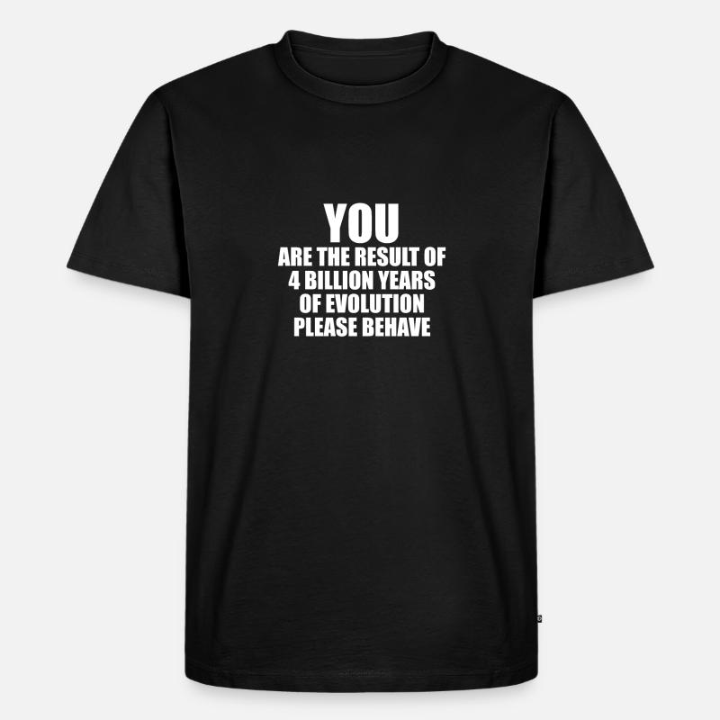 EVOLUTION - Männer Premium Bio T-Shirt - Schwarz