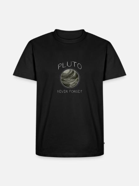 Pluto Planet Geschenk - Männer Premium Bio T-Shirt - Schwarz