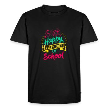 Joyeux dernier jour d'école - cadeau de jardin d'enfants - T-shirt Premium bio Homme - noir - Devant - Nico (187cm)