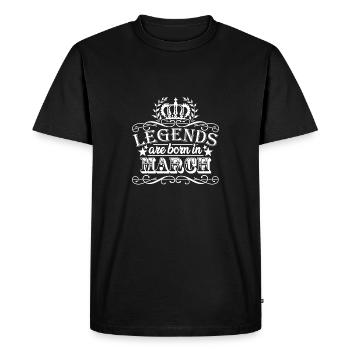Les légendes sont nées dans l'anniversaire de mars - T-shirt Premium bio Homme - noir - Devant - Nico (187cm)