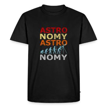 Télescope d'astronomie rétro Vintage Evolution - T-shirt Premium bio Homme - noir - Devant - Nico (187cm)