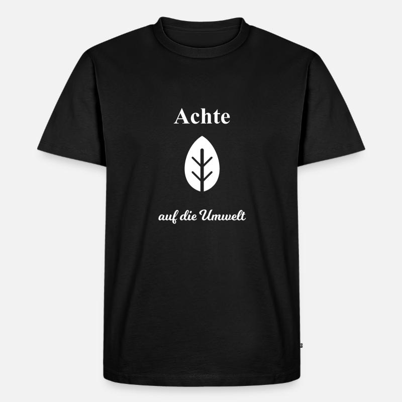 Umwelt - Männer Premium Bio T-Shirt - Schwarz