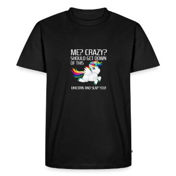 licorne - T-shirt Premium bio Homme - noir - Devant - Nico (187cm)