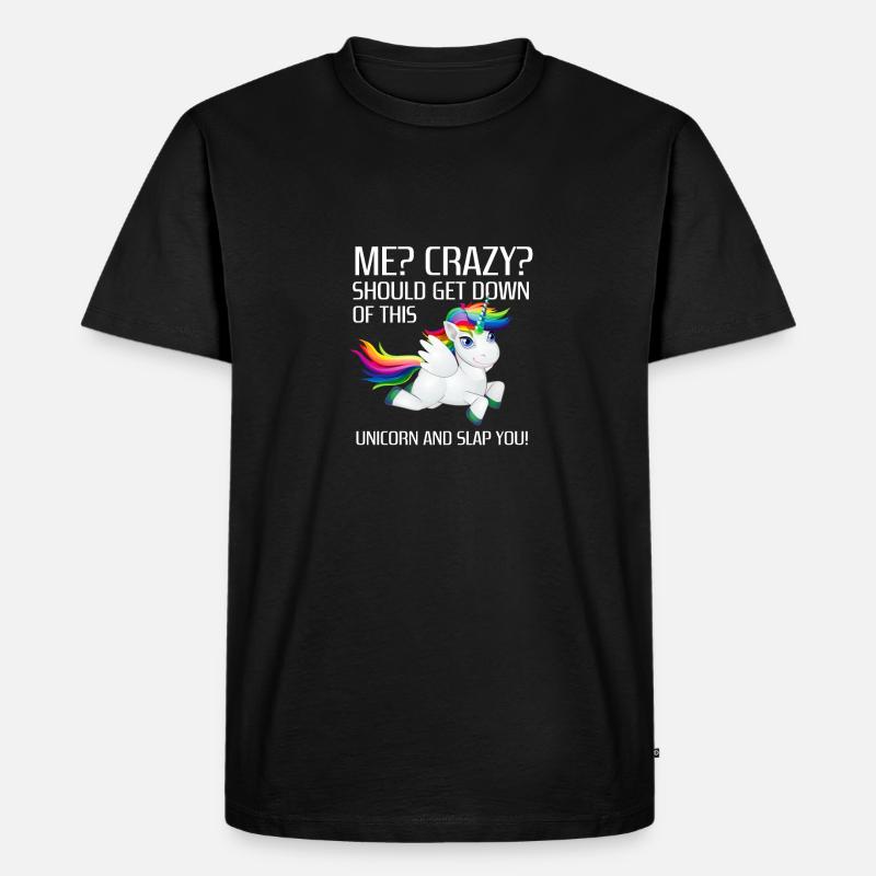 Einhorn - Männer Premium Bio T-Shirt - Schwarz