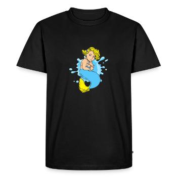Sirène sirène sirène conte de fées - T-shirt Premium bio Homme - noir - Devant - Nico (187cm)