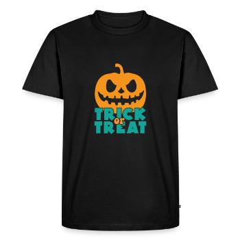 Trick or Treat cadeau Halloween dire - T-shirt Premium bio Homme - noir - Devant - Nico (187cm)