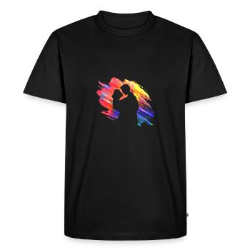 Colorful, artful style T-shirt - Men's Premium Organic T-Shirt - black - Front - Nico (187cm)