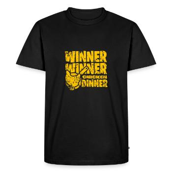Winner winner chicken dinner PUBG - Men's Premium Organic T-Shirt - black - Front - Nico (187cm)