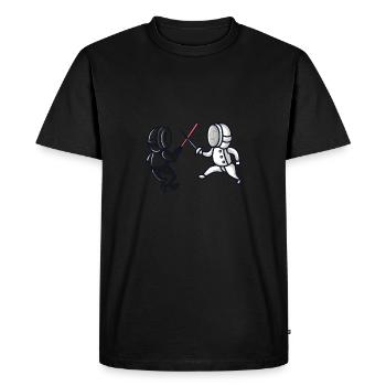 Escrime, escrime, fleuret - T-shirt Premium bio Homme - noir - Devant - Nico (187cm)