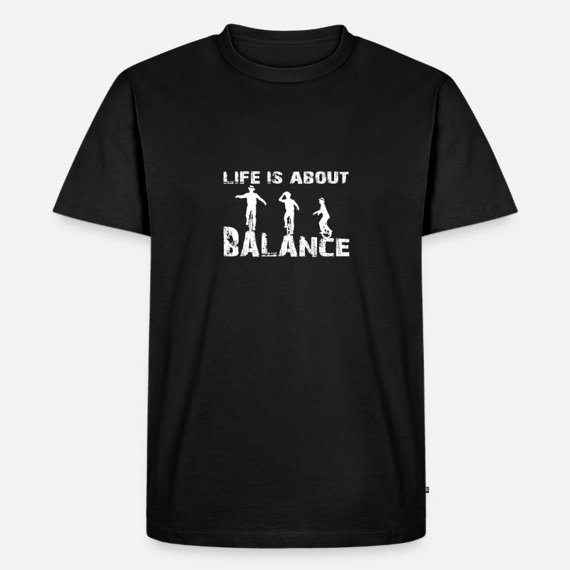 Einrad - Männer Premium Bio T-Shirt - Schwarz