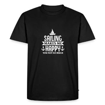 navigation à voile - T-shirt Premium bio Homme - noir - Devant - Nico (187cm)
