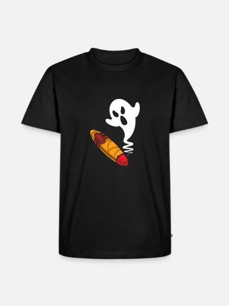 Zigarre Nichtraucher Geschenk Halloween - Männer Premium Bio T-Shirt - Schwarz