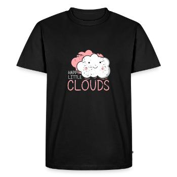 Cadeau de petits nuages heureux fille mignonne d'enfants - T-shirt Premium bio Homme - noir - Devant - Nico (187cm)