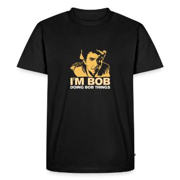 Funny 'I'm Bob - Faites le cadeau de Bob - T-shirt Premium bio Homme - noir - Devant - Nico (187cm)