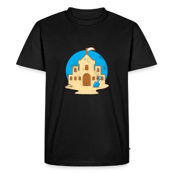 Sand castle sand castle castle beach children - Men's Premium Organic T-Shirt - black - Front - Nico (187cm)