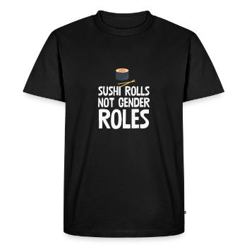 Les rouleaux de sushi ne sont pas des rôles de genre - T-shirt Premium bio Homme - noir - Devant - Nico (187cm)
