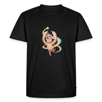 Dancing slothorn sloth - Men's Premium Organic T-Shirt - black - Front - Nico (187cm)