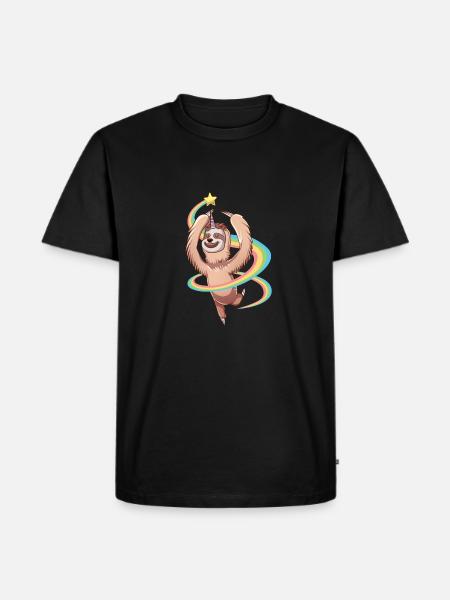 Dancing slothorn sloth - Men's Premium Organic T-Shirt - black