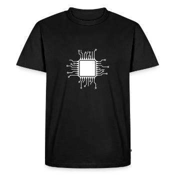 Computer Chip Board It Technician Shirt Gift - Men's Premium Organic T-Shirt - black - Front - Nico (187cm)