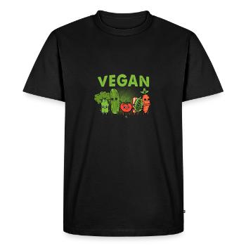 Anti vegan bacon grilling grill - Men's Premium Organic T-Shirt - black - Front - Nico (187cm)