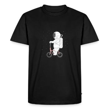 Astronaut Bike Bike Cycling Galaxy Gift - Men's Premium Organic T-Shirt - black - Front - Nico (187cm)