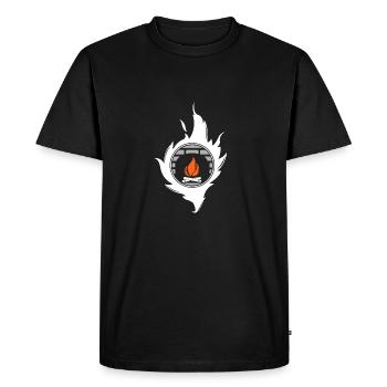 Feu de cheminée cadeau de Noël - T-shirt Premium bio Homme - noir - Devant - Nico (187cm)