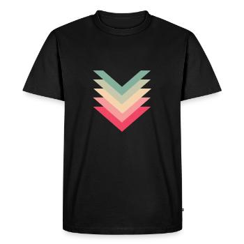 Geometric shapes triangles - Men's Premium Organic T-Shirt - black - Front - Nico (187cm)