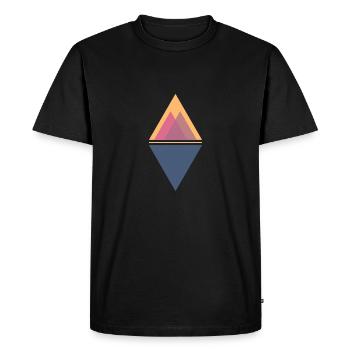 Geometric shapes triangles - Men's Premium Organic T-Shirt - black - Front - Nico (187cm)