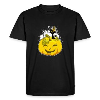 Citrouille d'halloween citrouille d'halloween citrouille d'halloween - T-shirt Premium bio Homme - noir - Devant - Nico (187cm)