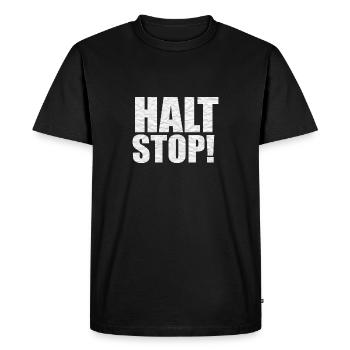 Stop Stop Andreas - Men's Premium Organic T-Shirt - black - Front - Nico (187cm)