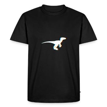 Cadeau psychédélique de conception de dinosaure TRex pour - T-shirt Premium bio Homme - noir - Devant - Nico (187cm)