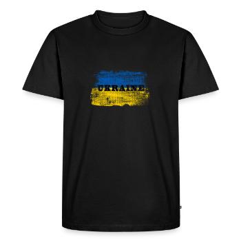Ukraine - Men's Premium Organic T-Shirt - black - Front - Nico (187cm)