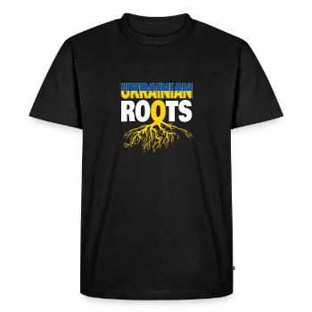 Roots Ukraine nation Crimea Ukrainians gift - Men's Premium Organic T-Shirt - black - Front - Nico (187cm)